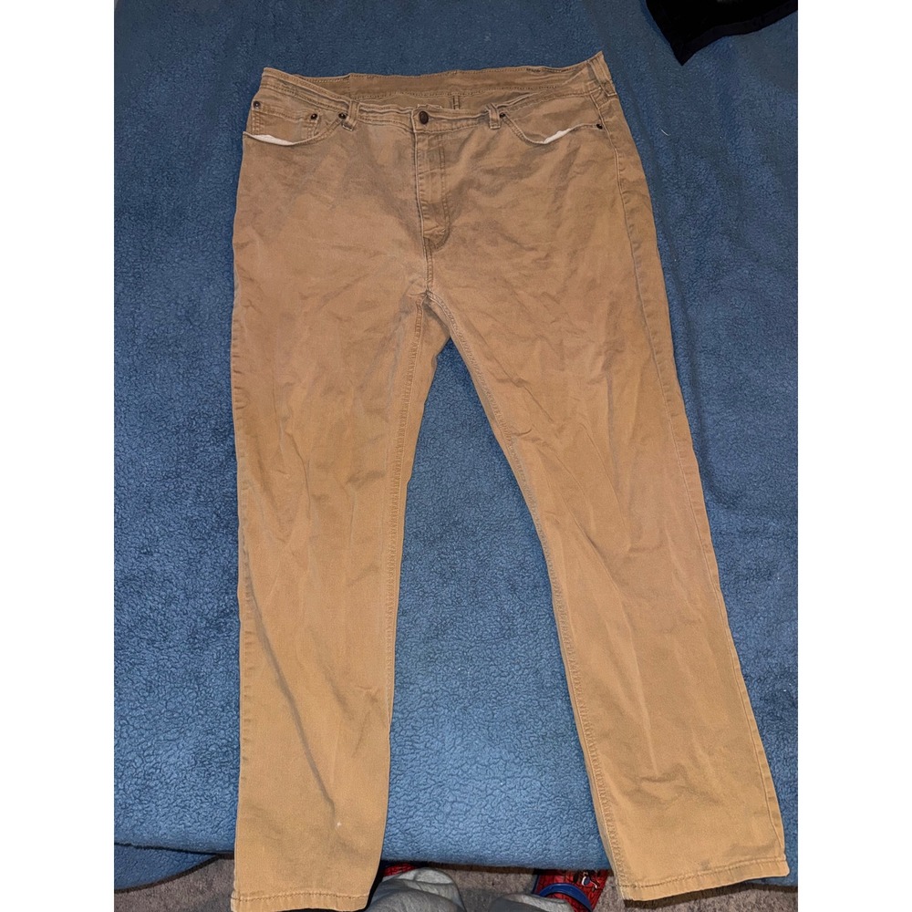 Levis 541 Athletic Taper Mens Brown Khaki Chino Pants 40x32 Stretch Twill